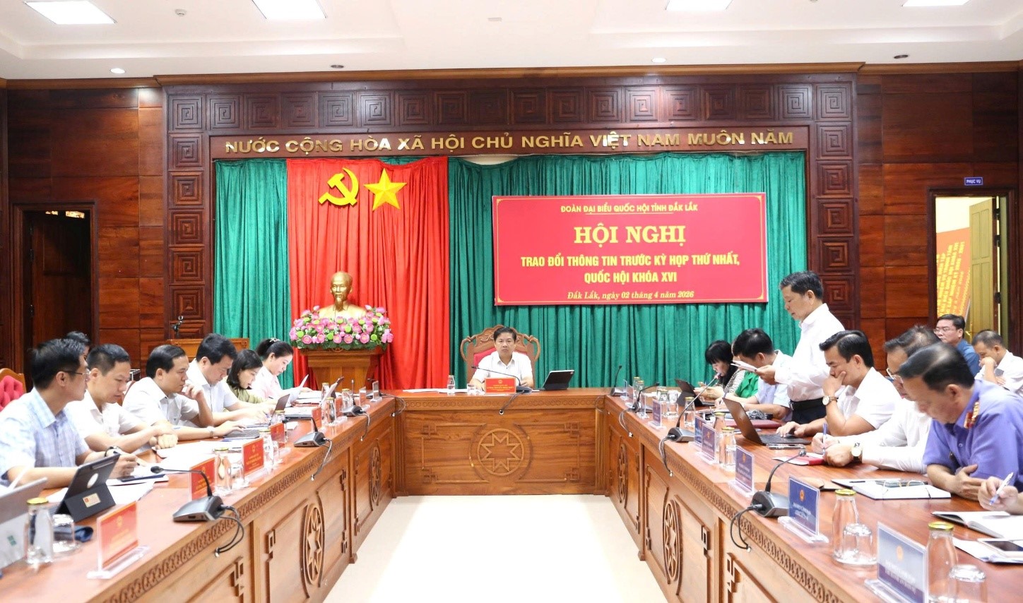 Đoàn ĐBQH tỉnh trao đổi thông tin trước Kỳ họp thứ Nhất, Quốc hội khóa XVI